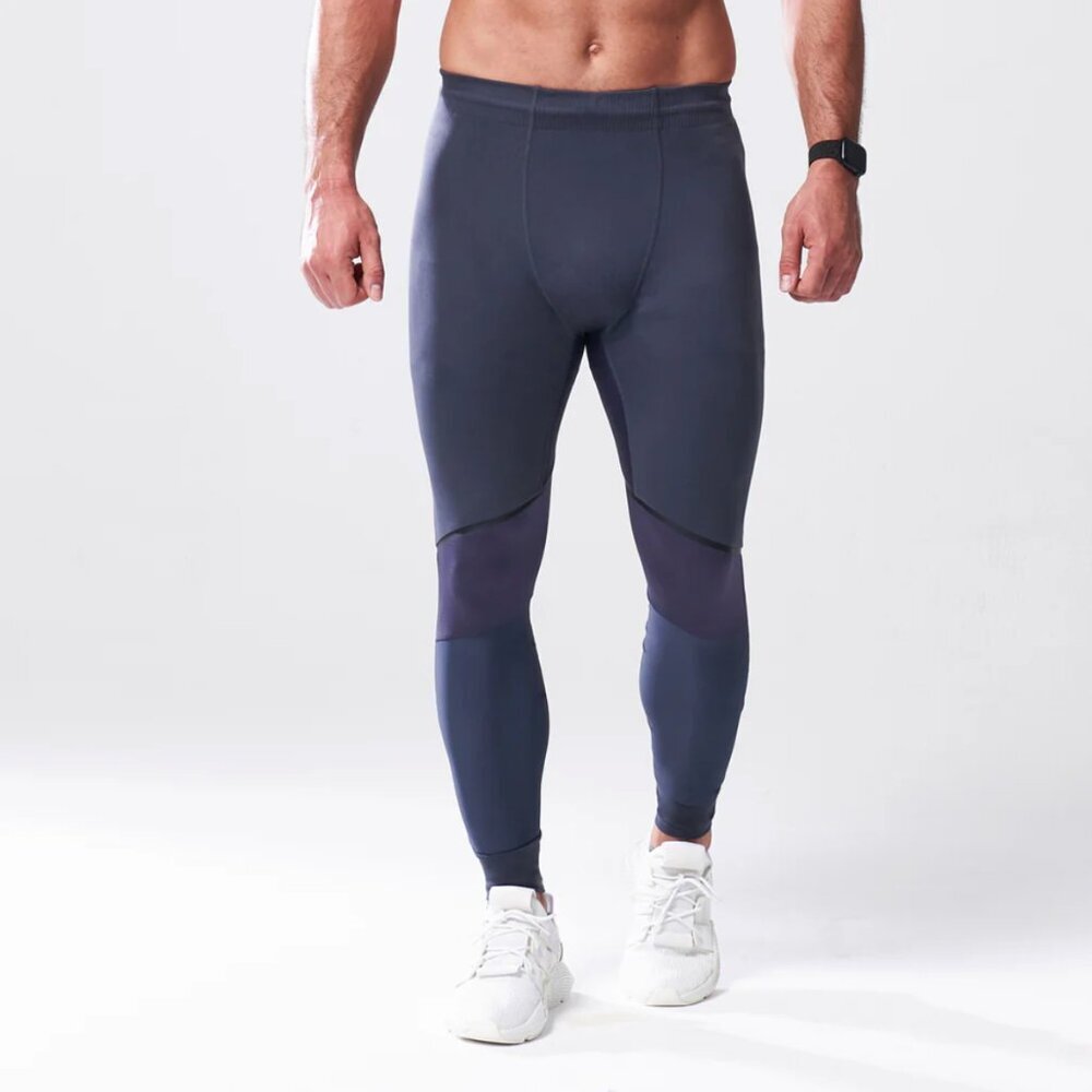 SQUATWOLF Men’s Exo Lift Tights Leggings in India Ink Dark Blue, size S